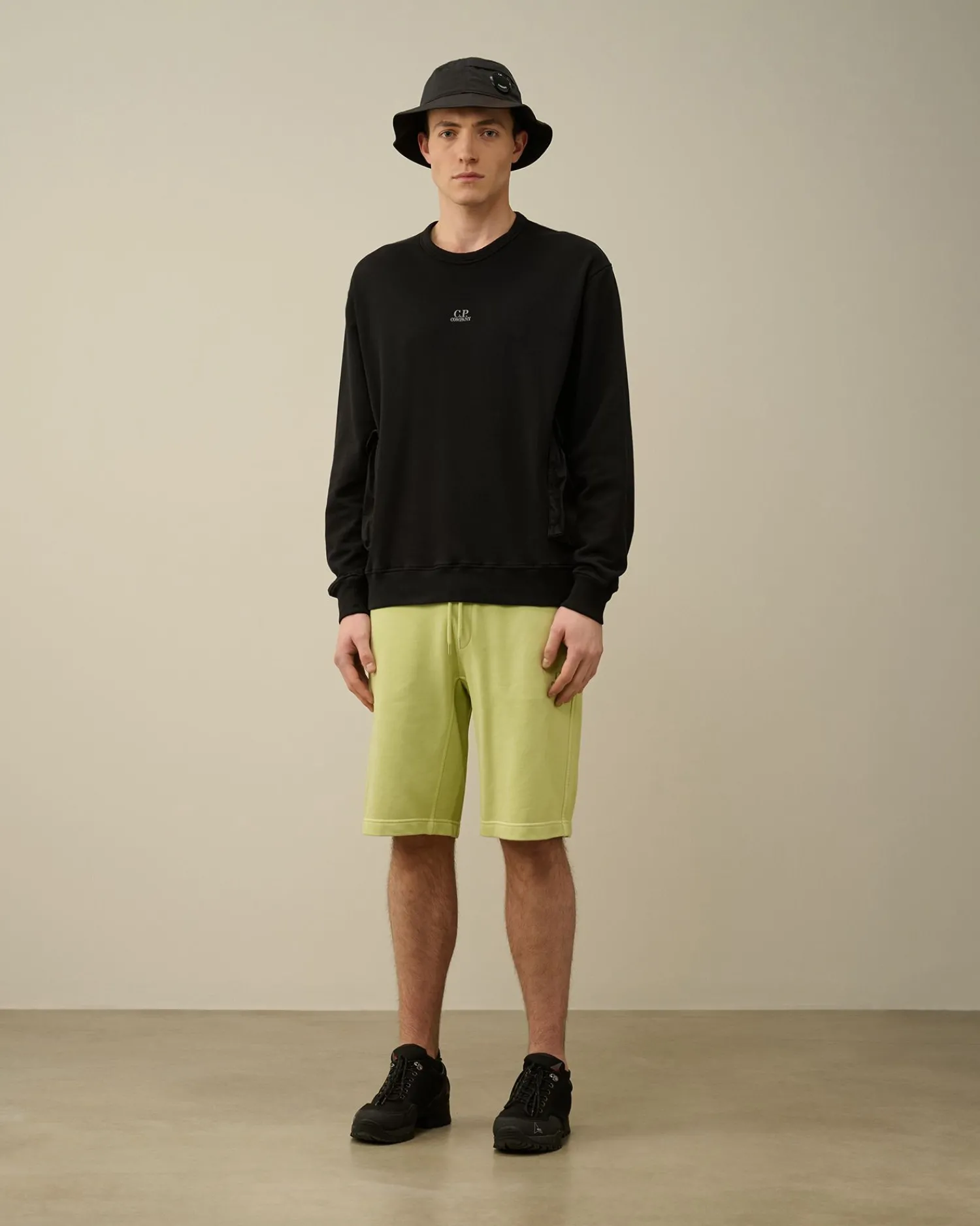 Sale C.P. Company Diagonal Haevet Fleece Sweatshirt Rod Knop