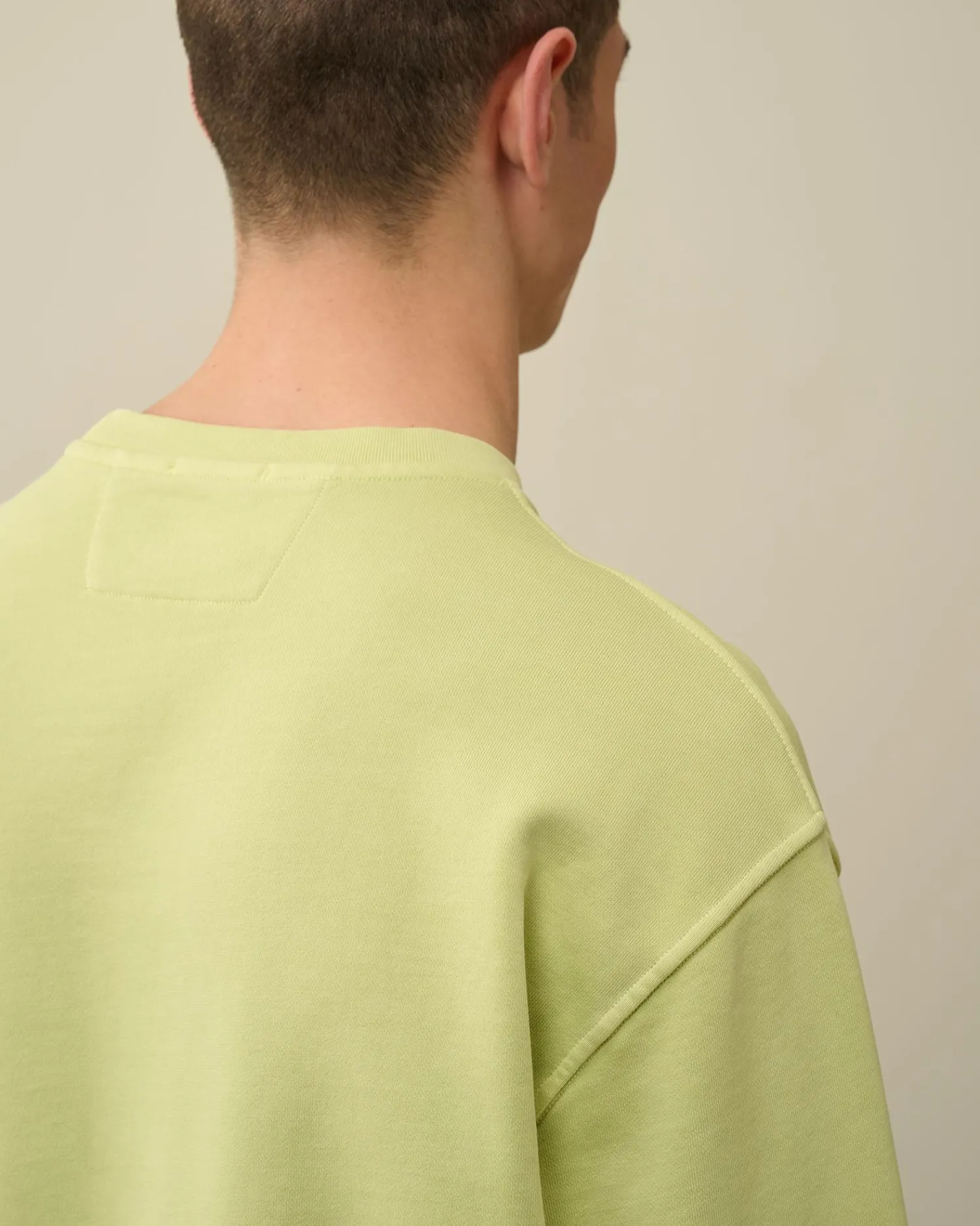 Clearance C.P. Company Diagonal Haevet Fleece Sweatshirt Med Lynlas Blaek Bla