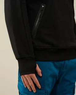 Store C.P. Company Diagonal Haevet Fleece Sweatshirt Med Lynlas Gra Melange