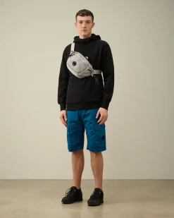 Store C.P. Company Diagonal Haevet Fleece Sweatshirt Med Lynlas Gra Melange