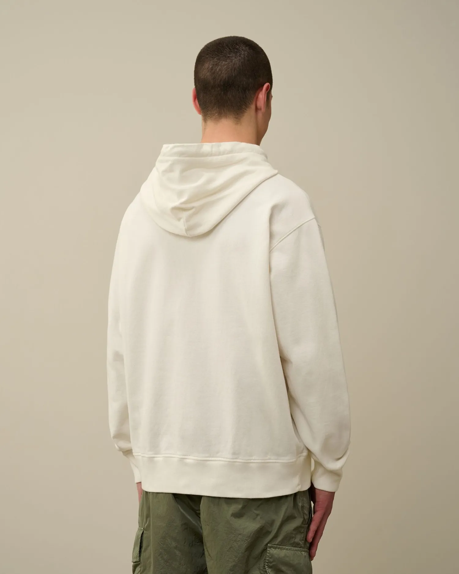 Clearance C.P. Company Diagonal Haevet Fleece-Haettetroje Med Lynlas Ivy Gron