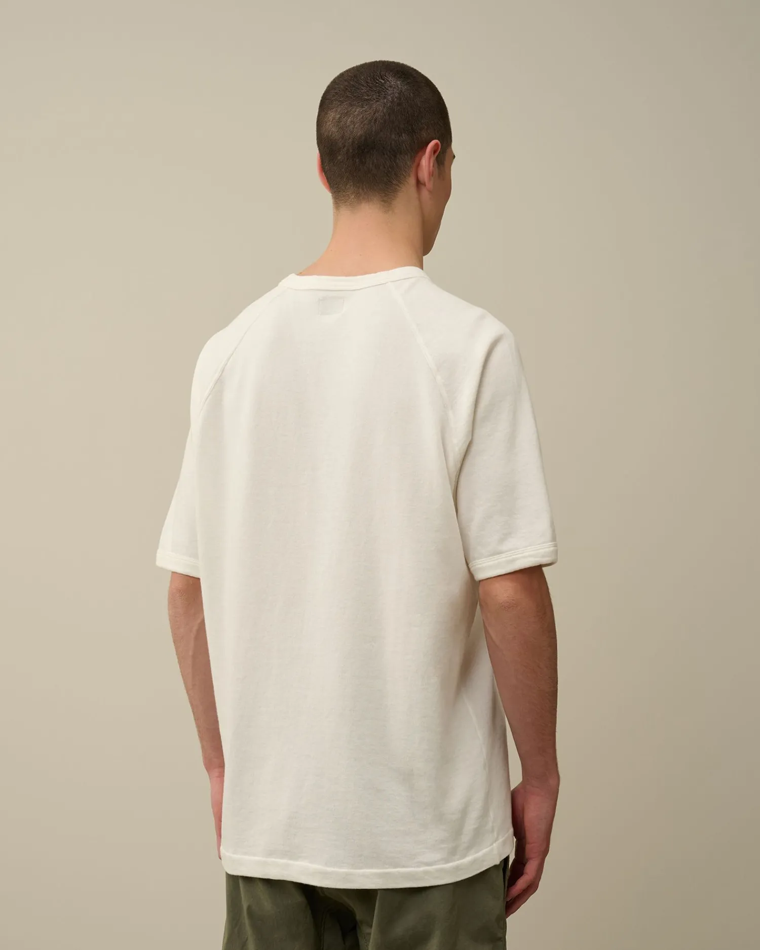 Discount C.P. Company Diagonal Haevet Fleece-Haettetroje Med Lynlas Rod Knop