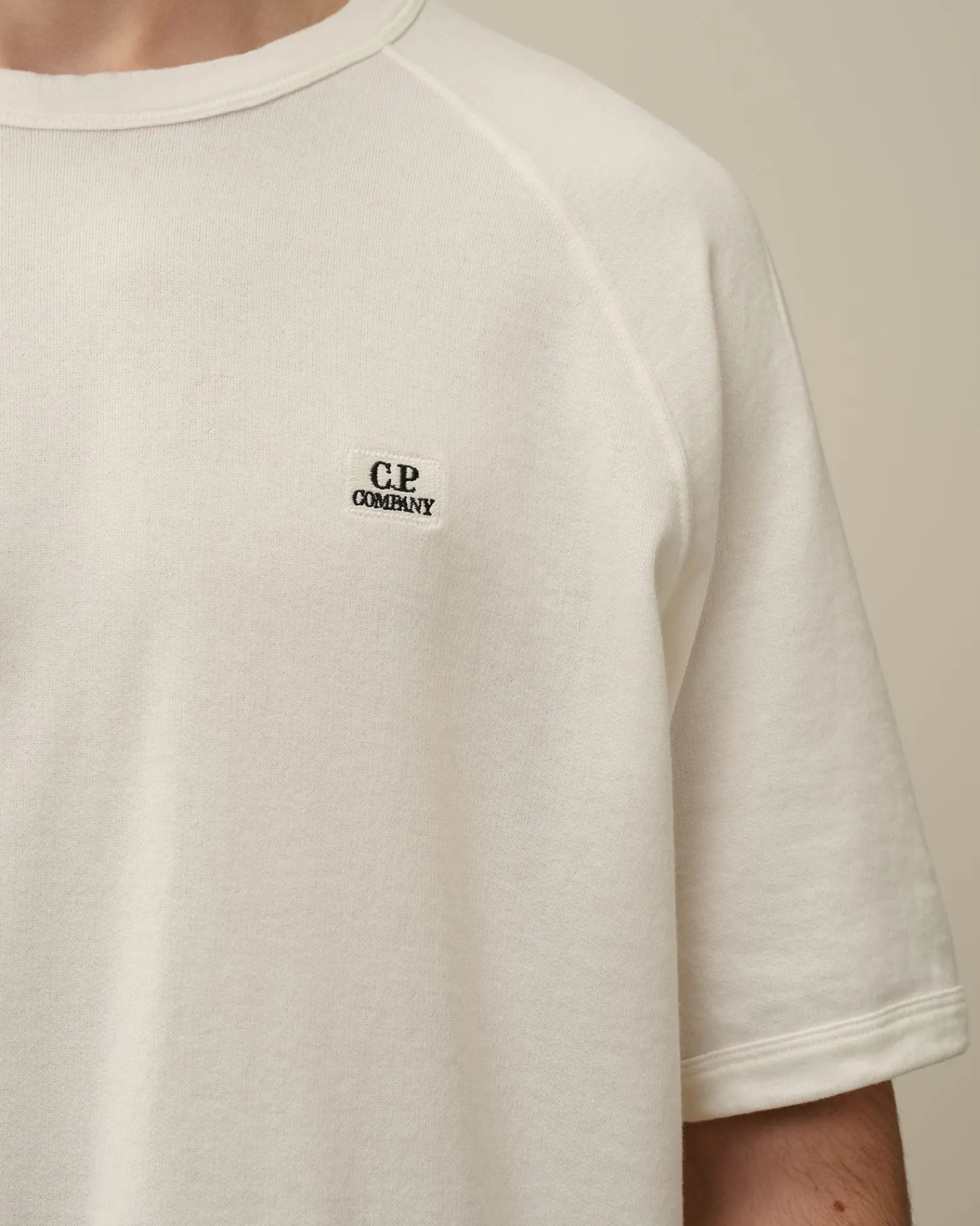 Discount C.P. Company Diagonal Haevet Fleece-Haettetroje Med Lynlas Rod Knop