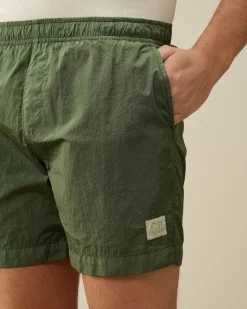 Online C.P. Company Eco-Chrome R Korte Svommeshorts Guld Flamme-Orange
