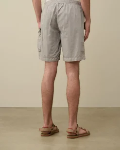 Sale C.P. Company Flad Nylon Cargo Svommeshorts Stovregn Gra