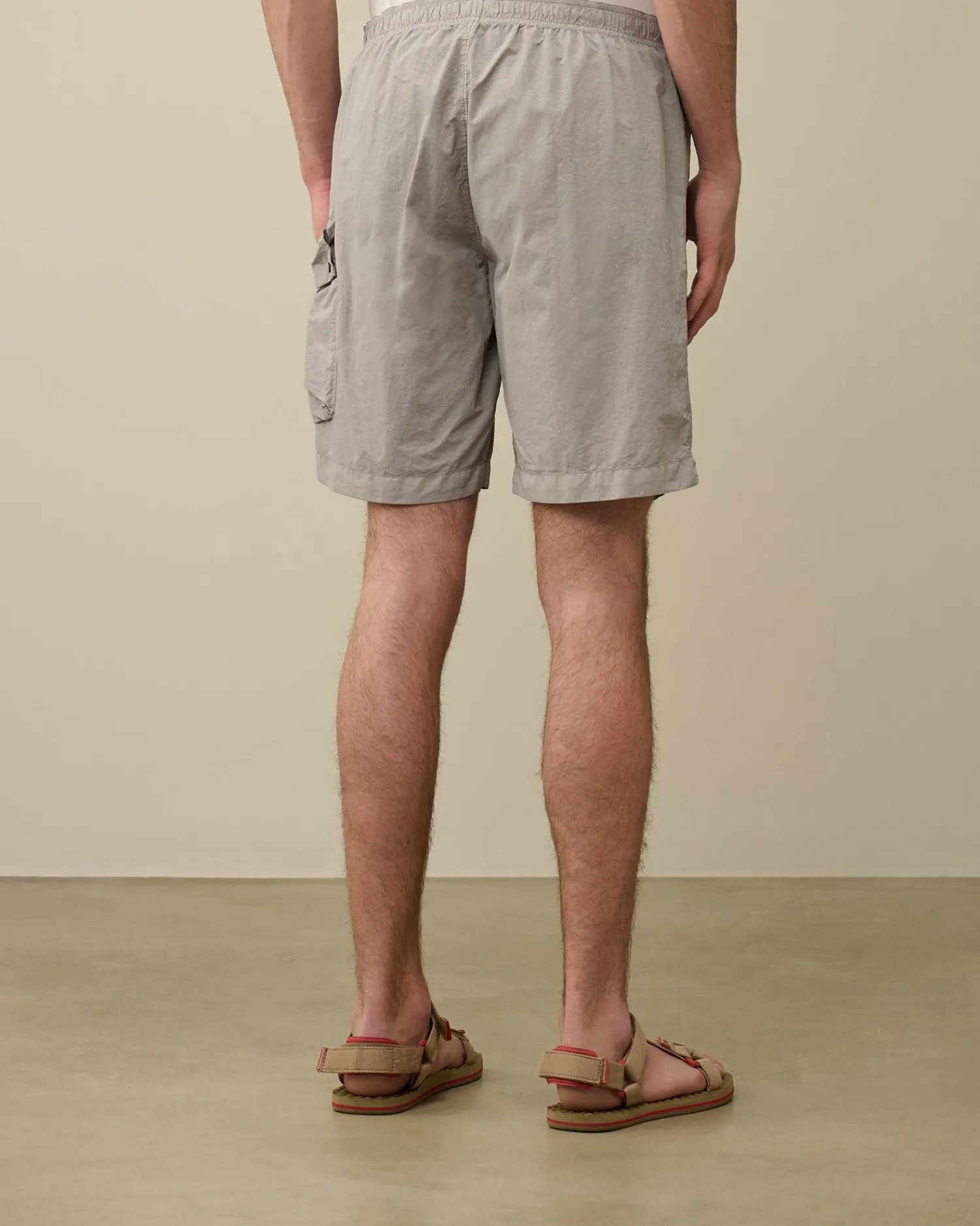 Sale C.P. Company Flad Nylon Cargo Svommeshorts Stovregn Gra