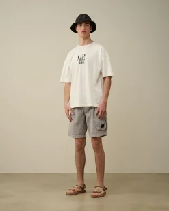 Sale C.P. Company Flad Nylon Cargo Svommeshorts Stovregn Gra