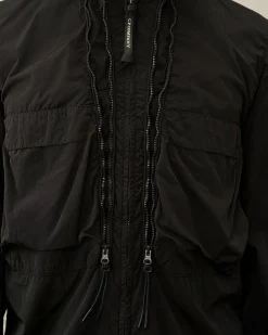 Clearance C.P. Company Flad Nylon Utility Overshirt Total Eclipse-Blue