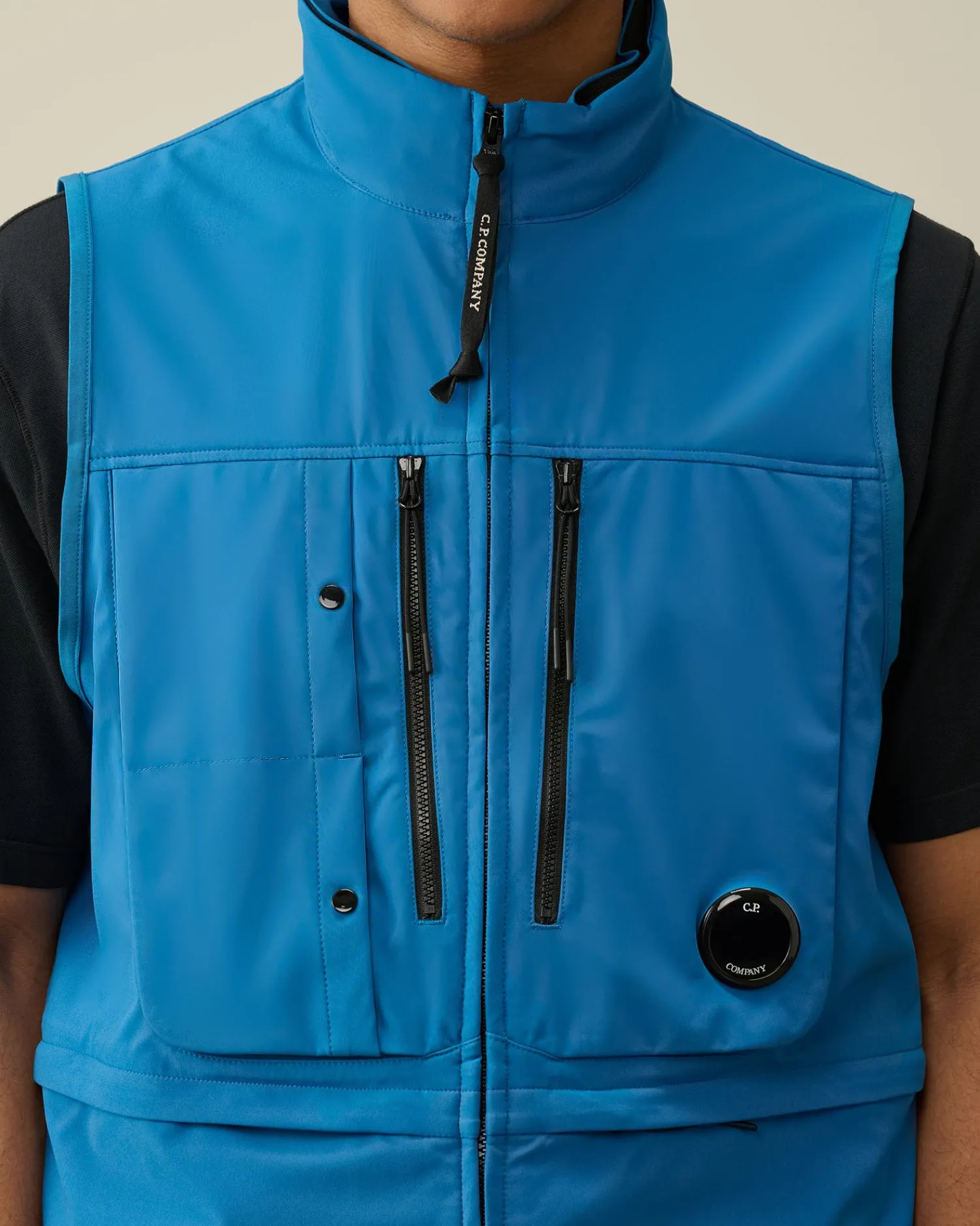 New C.P. Company Flad Nylon Vendbar Haettejakke Blaek Bla
