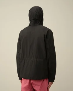 New C.P. Company Flad Nylon Vendbar Haettejakke Sort