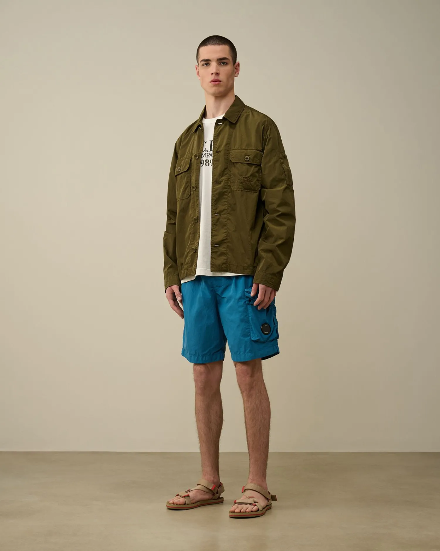 Clearance C.P. Company Flatt Nylon Badeshorts Stovregn Gra