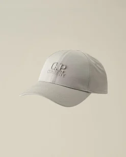Sale C.P. Company Gabardine Logo Cap Total Eclipse-Blue