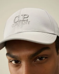Sale C.P. Company Gabardine Logo Cap Total Eclipse-Blue