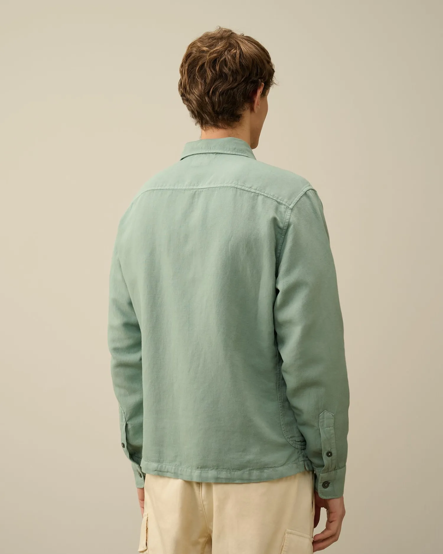 New C.P. Company Gabardine Pockets Skjorte Stjernelys Bla