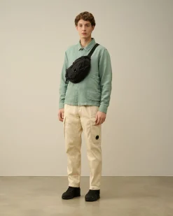 New C.P. Company Gabardine Pockets Skjorte Stjernelys Bla