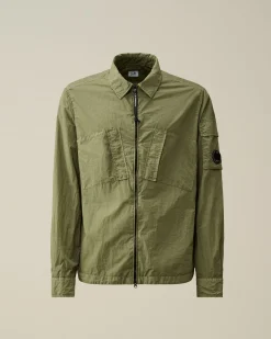 Cheap C.P. Company Gabardine Pockets Skjorte Ivy Gron