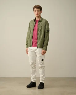 Cheap C.P. Company Gabardine Pockets Skjorte Ivy Gron
