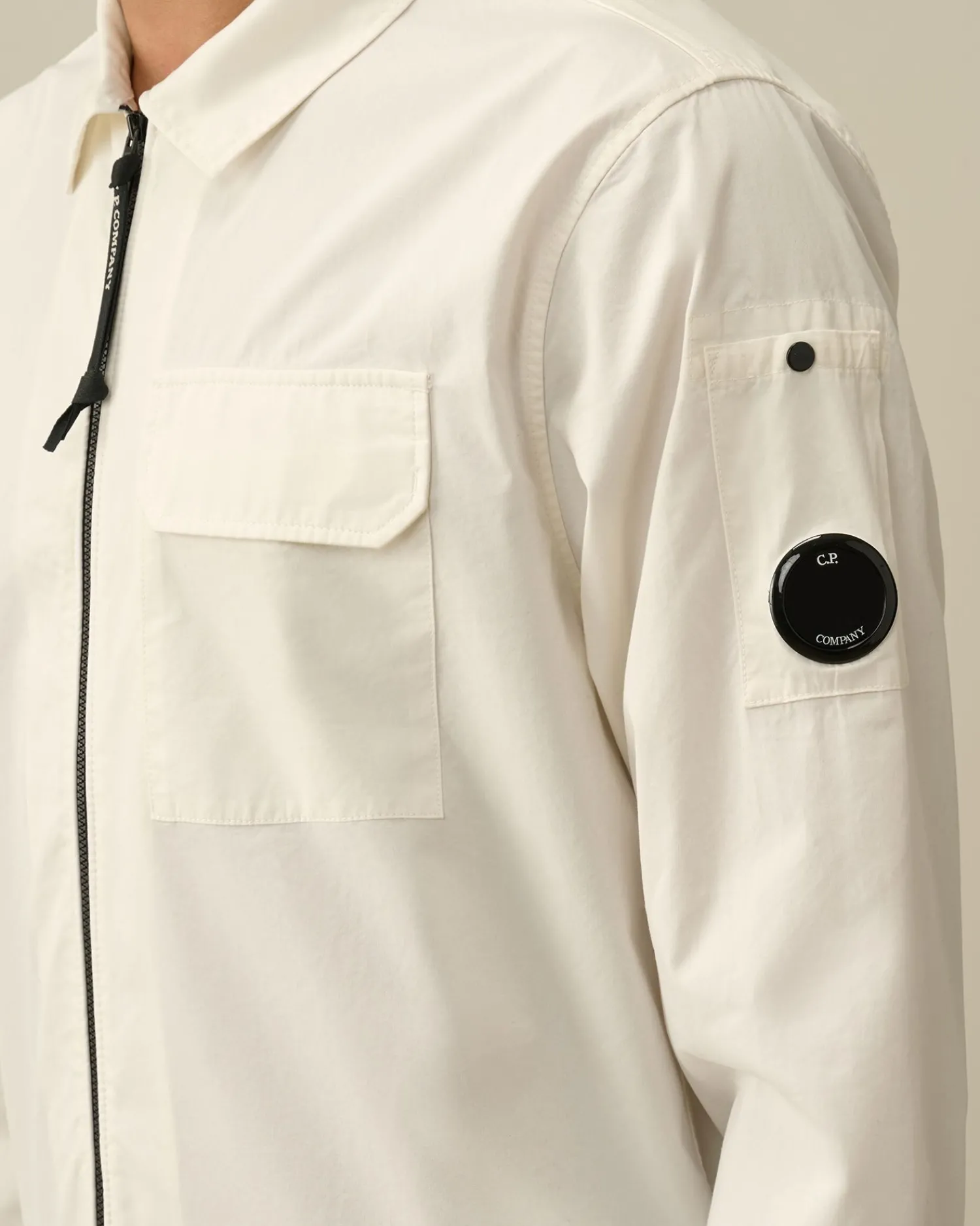 Store C.P. Company Gabardine Skjorte Sort