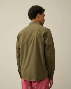 Online C.P. Company Gabardine Skjorte Pistacie Shell-Beige