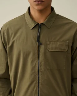 Online C.P. Company Gabardine Skjorte Pistacie Shell-Beige