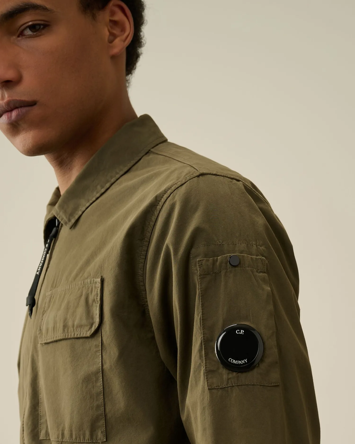 Online C.P. Company Gabardine Skjorte Pistacie Shell-Beige