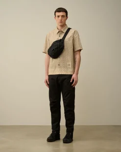 Best C.P. Company Gabardine Skjorte Med Knapper Agave Gron