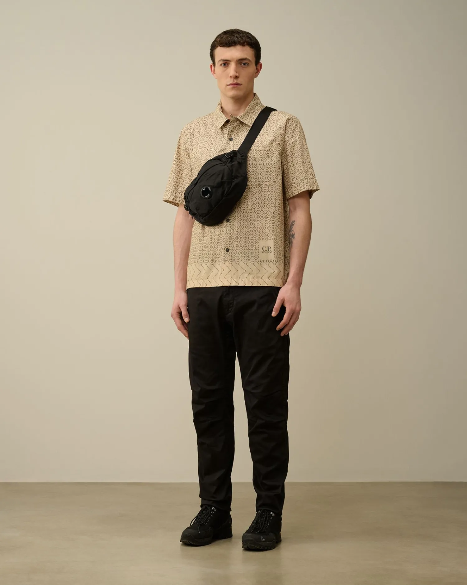 Best C.P. Company Gabardine Skjorte Med Knapper Agave Gron