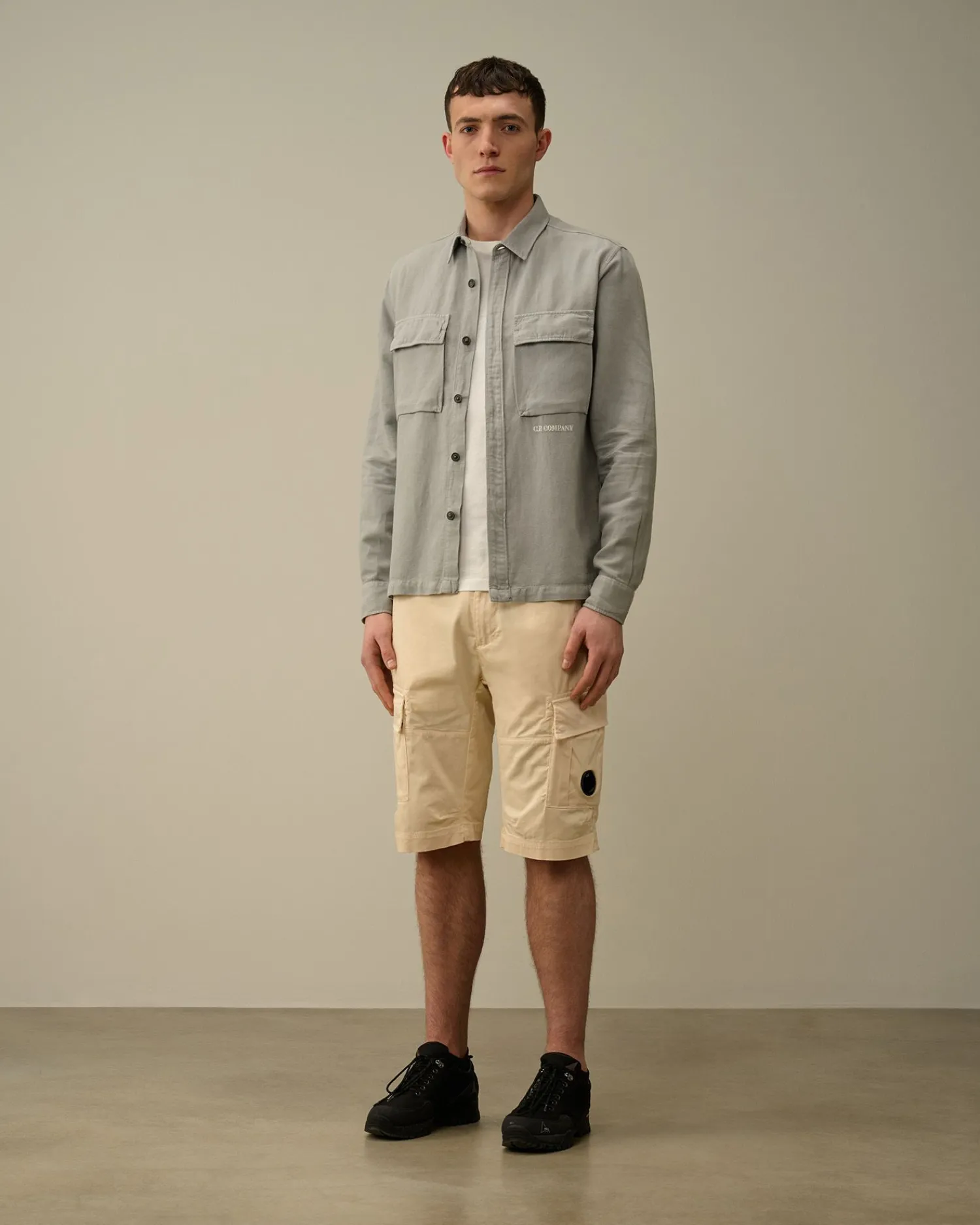 Sale C.P. Company Gabardine Skjorte Med Lynlas Himmelsk Pink