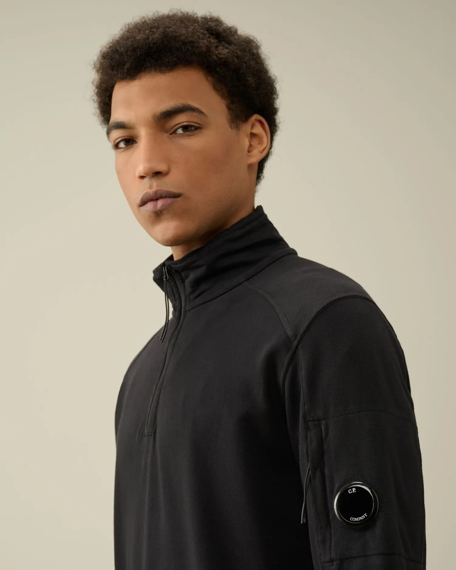 Flash Sale C.P. Company Haettetroje I Let Fleece Gaze Hvid