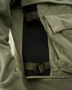 Best C.P. Company Haettetroje I Let Fleece Pistacie Shell-Beige