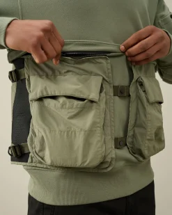 Best C.P. Company Haettetroje I Let Fleece Pistacie Shell-Beige
