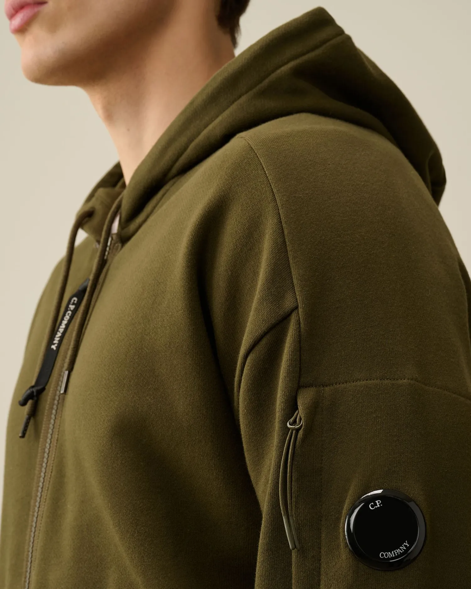 Outlet C.P. Company Haettetroje I Let Fleece Stovregn Gra
