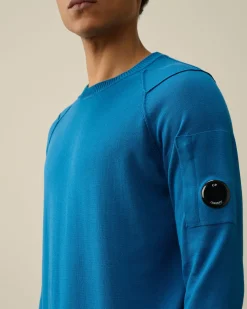 Shop C.P. Company Indigo Jersey T-Shirt Stenblege-Bla
