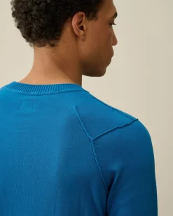 Shop C.P. Company Indigo Jersey T-Shirt Stenblege-Bla