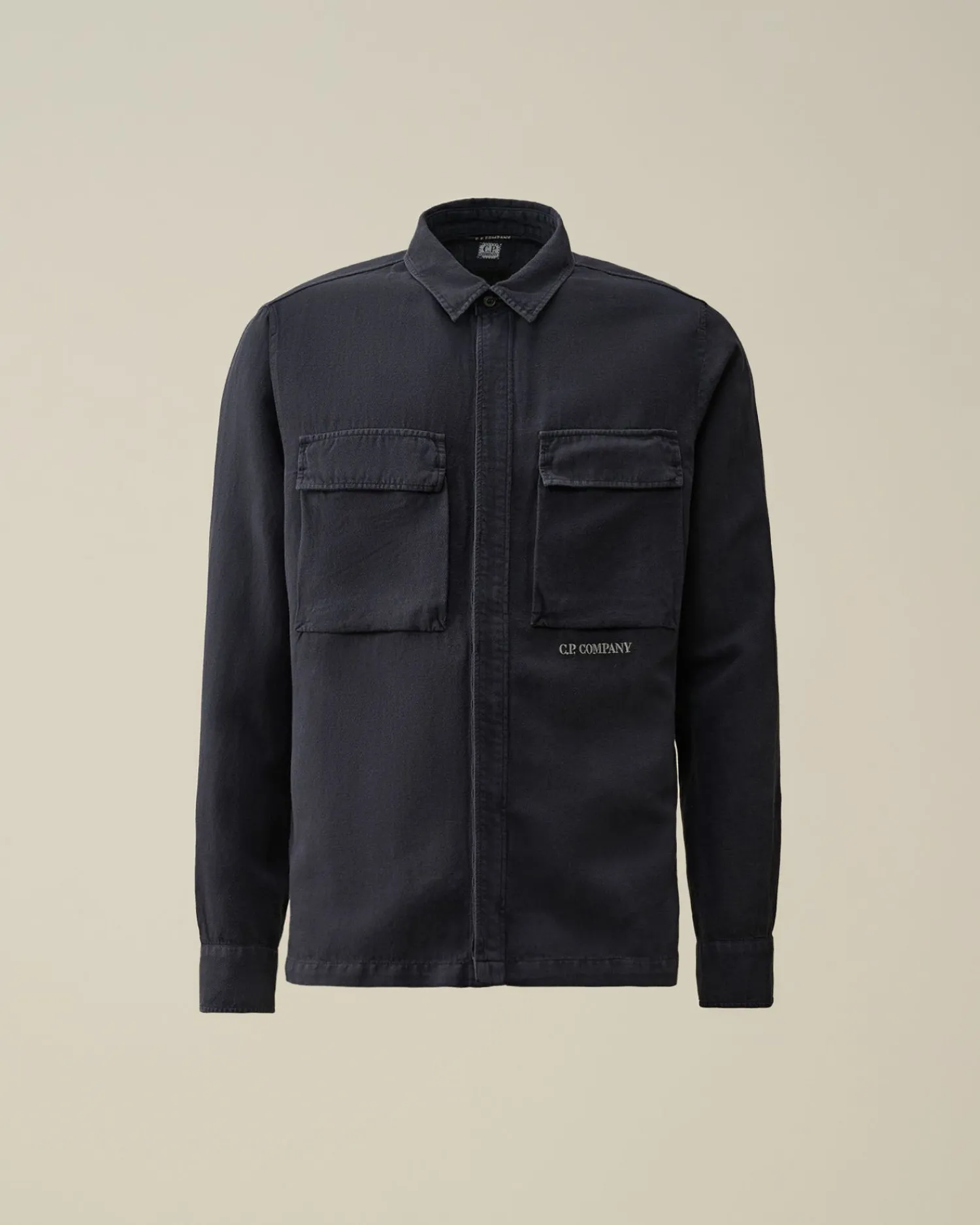 Fashion C.P. Company Kortaermet Skjorte I Hor Stovregn Gra