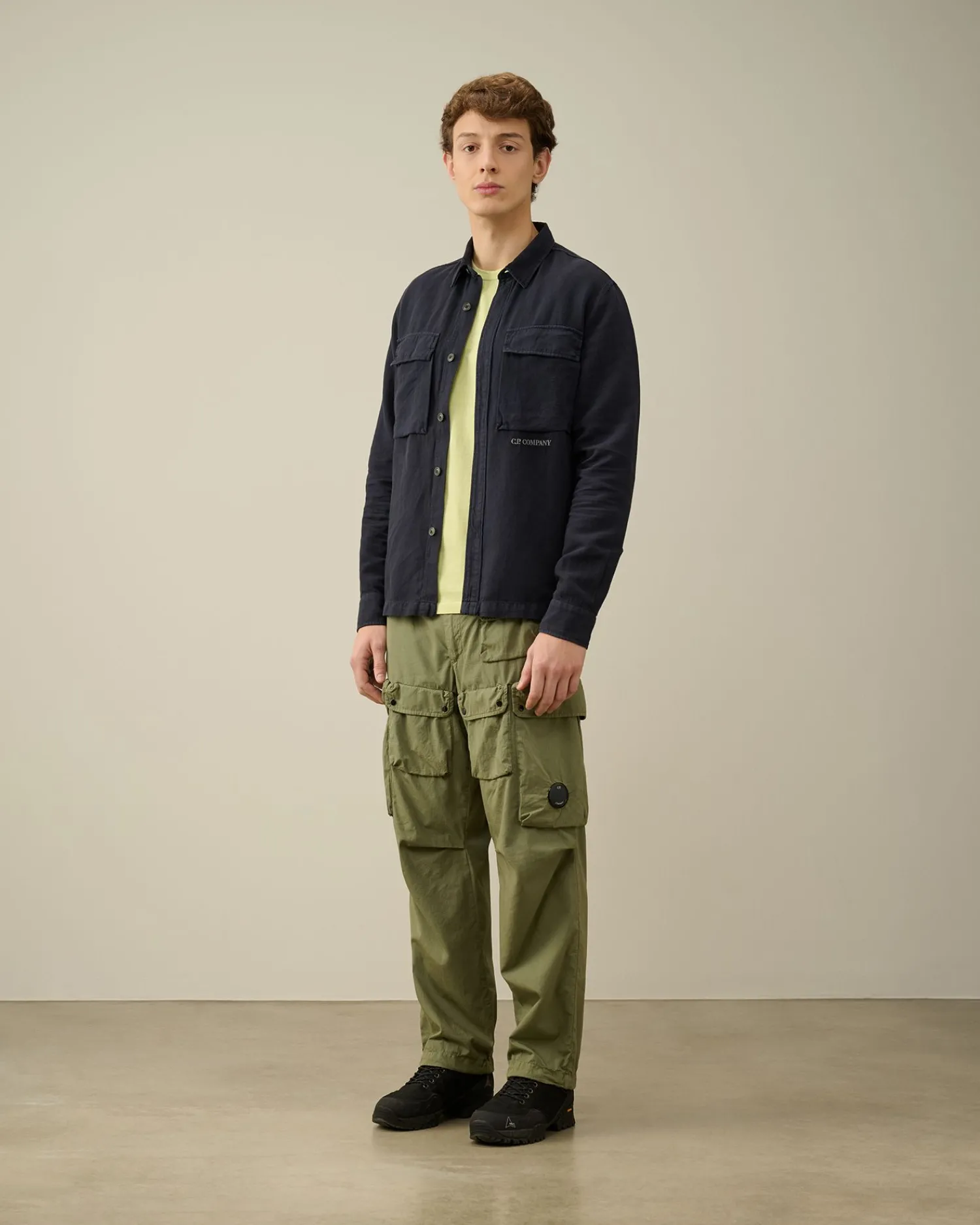 Fashion C.P. Company Kortaermet Skjorte I Hor Stovregn Gra