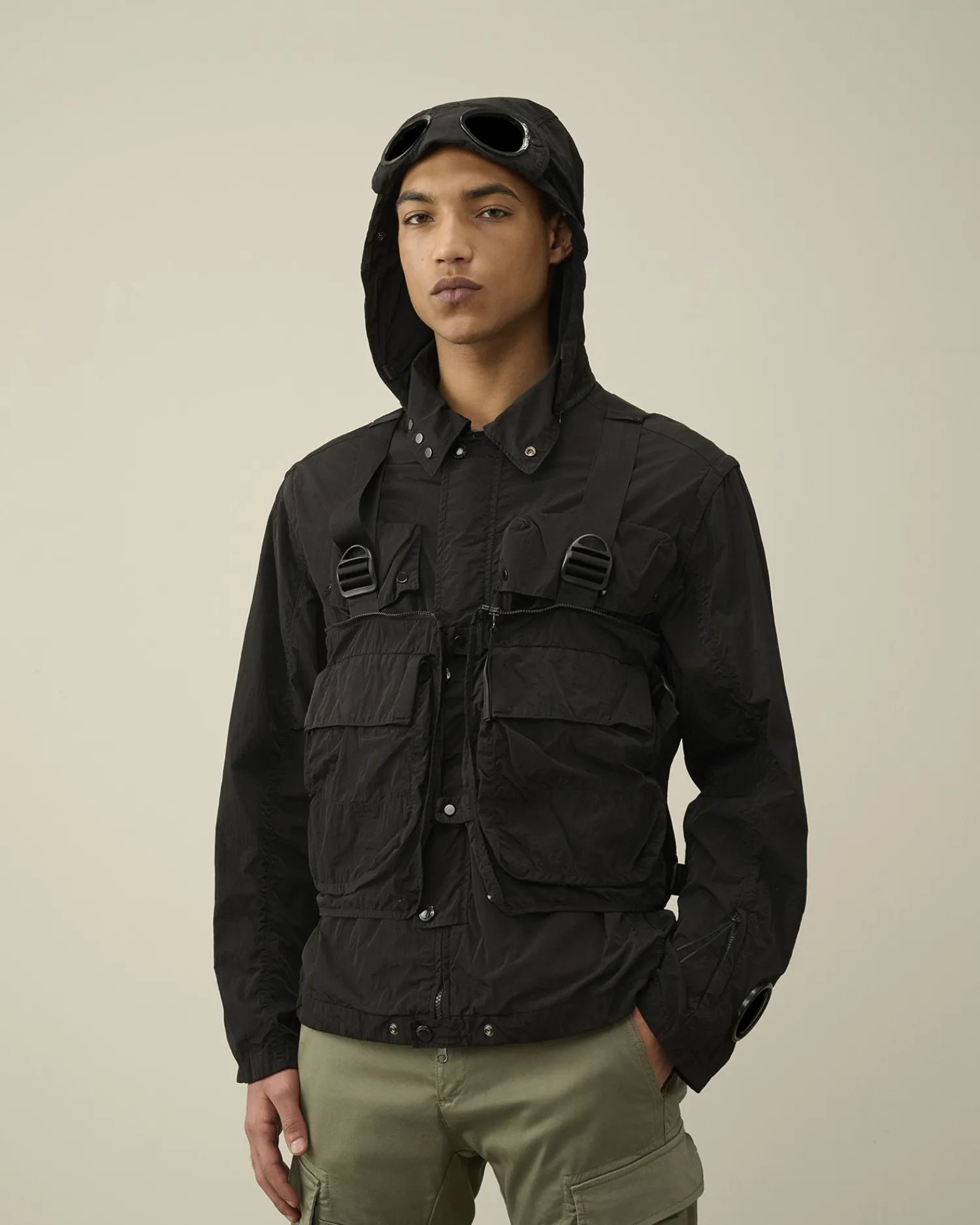 Flash Sale C.P. Company Krom-R Jakke Med Lynlas Stovregn Gra