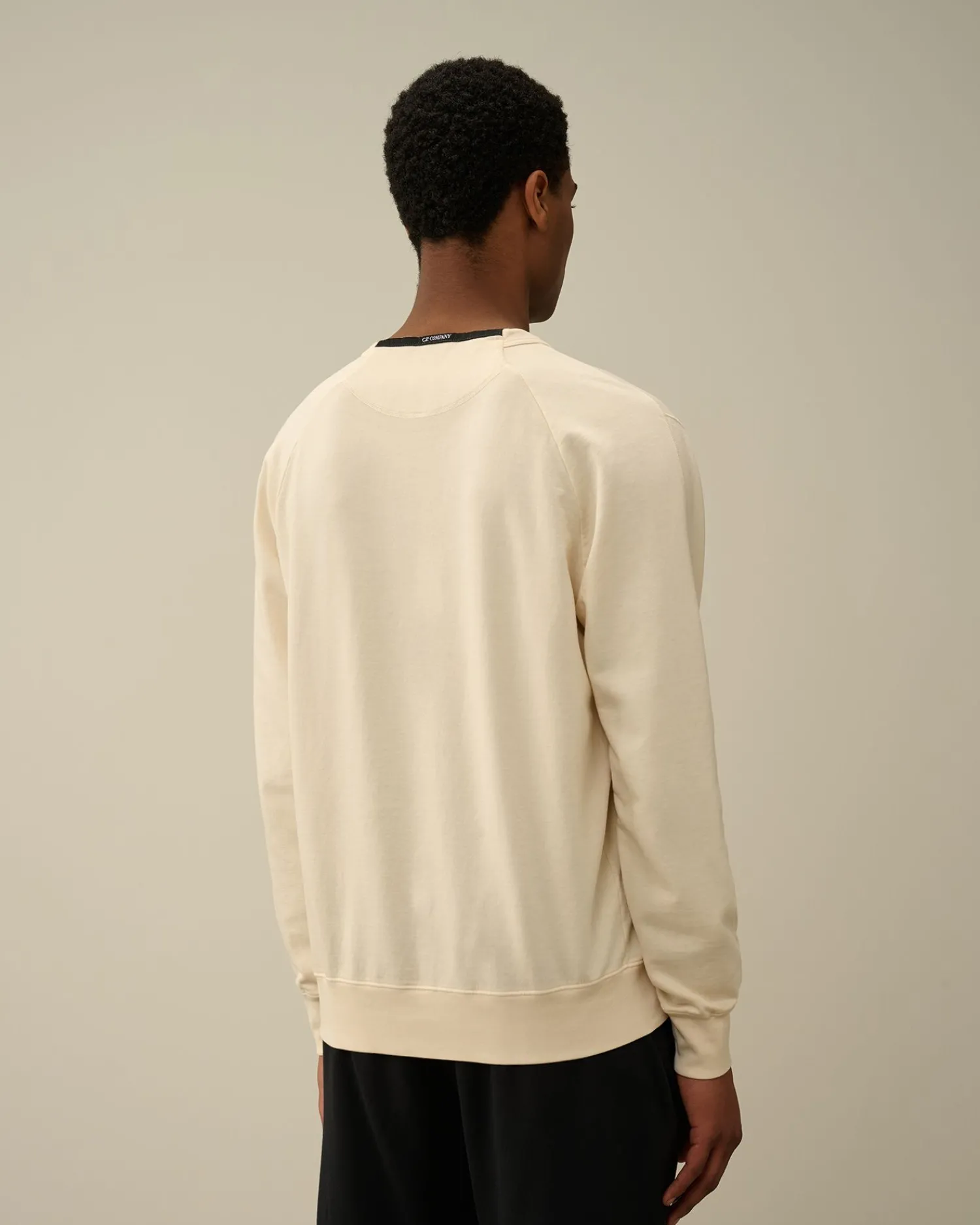 New C.P. Company Let Fleece Haettetroje Med Lynlas Sort