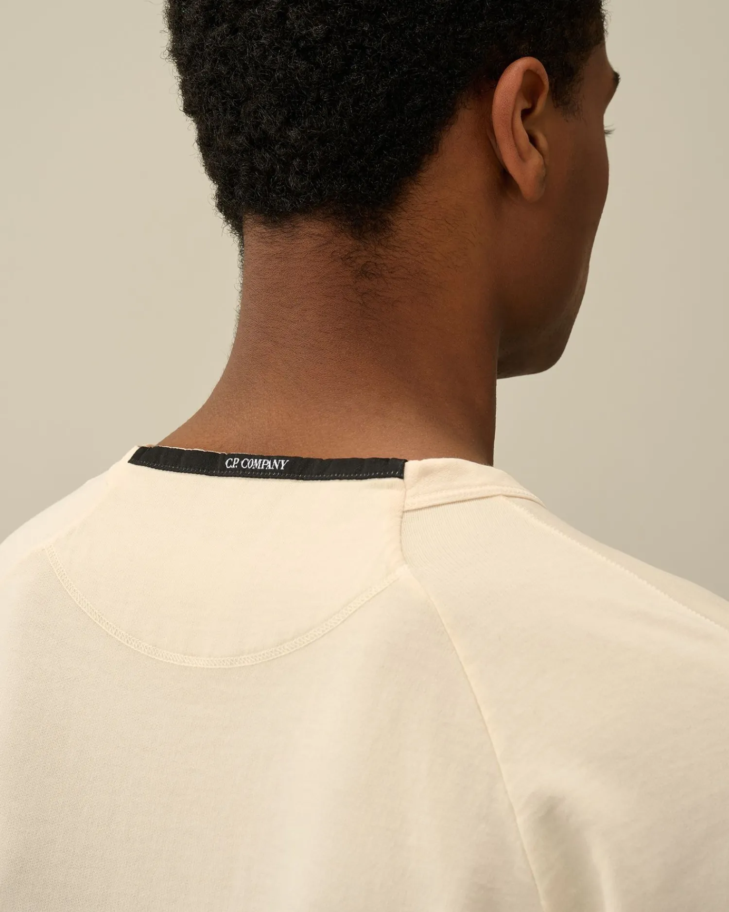 New C.P. Company Let Fleece Haettetroje Med Lynlas Sort