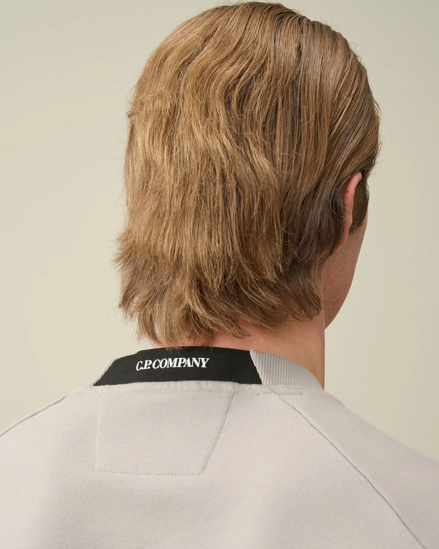 New C.P. Company Let Fleece Sweatshirt Med Lynlas Sort