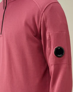 Online C.P. Company Let Fleece Sweatshirt Med Lynlas Rod Knop