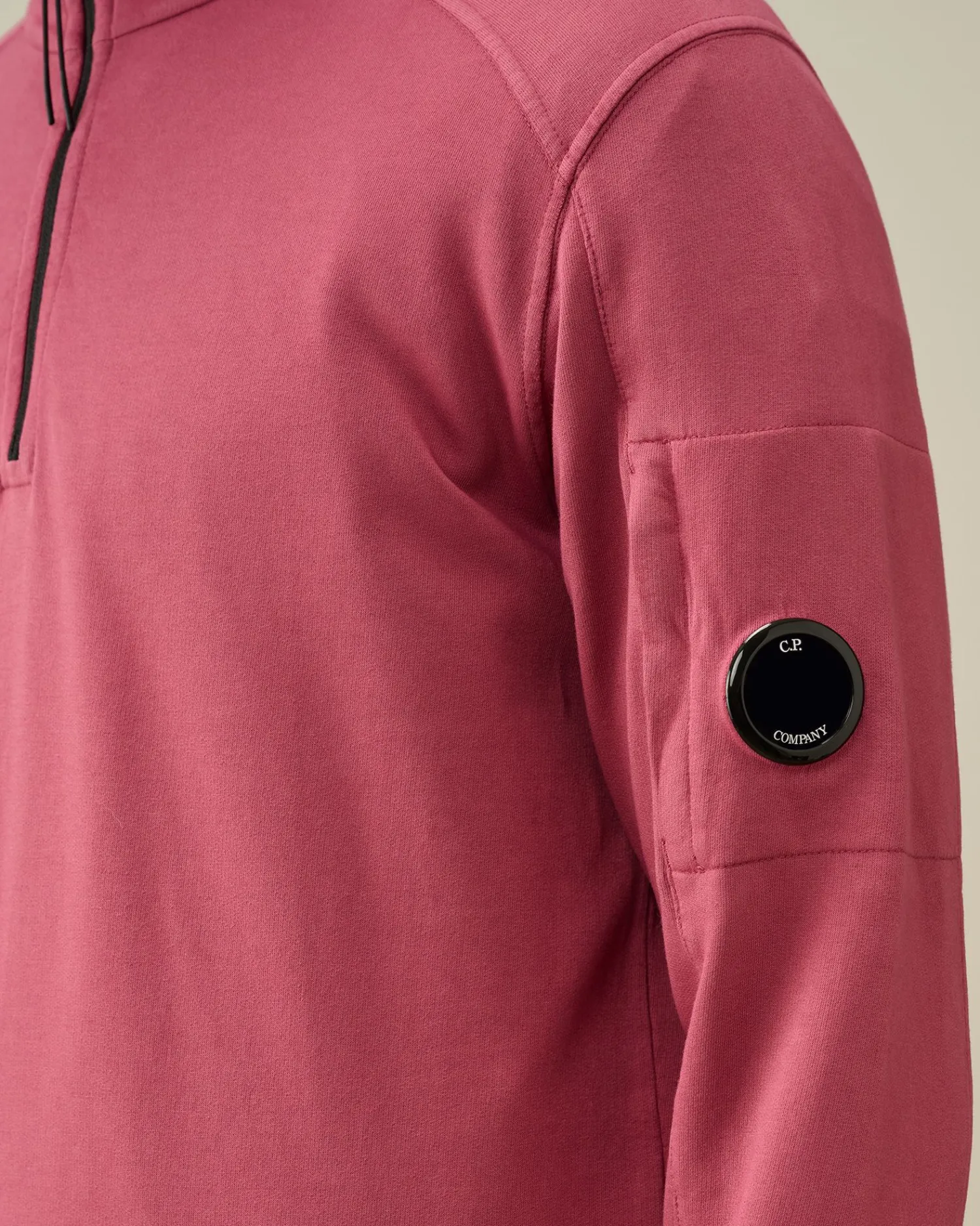 Online C.P. Company Let Fleece Sweatshirt Med Lynlas Rod Knop