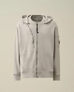 Cheap C.P. Company Let Fleece Sweatshirt Med Lynlas Stovregn Gra