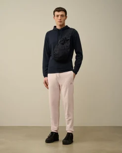 Online C.P. Company Let Frotte Strikket Haettetroje Total Eclipse-Blue