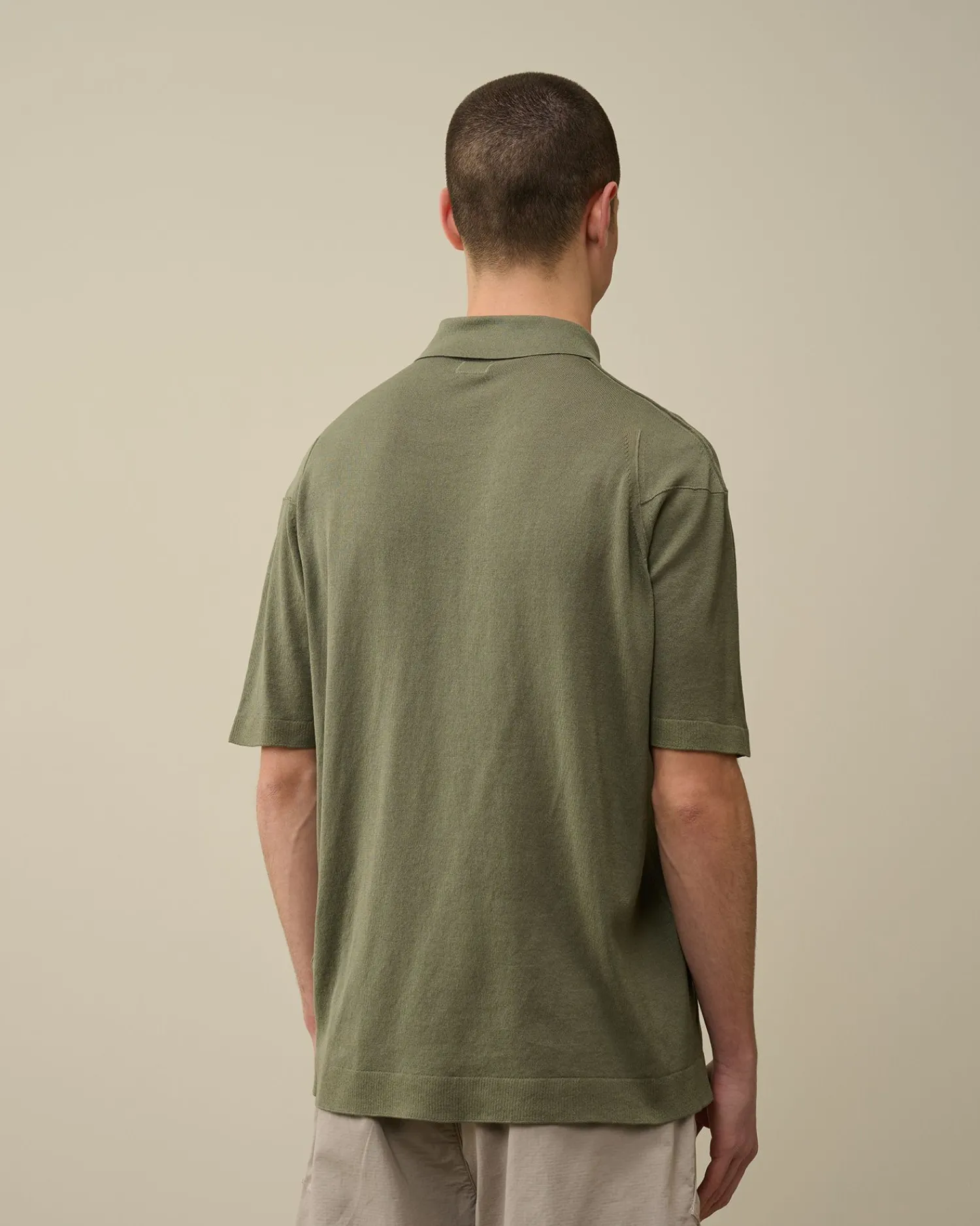 Cheap C.P. Company Let Frotte Strikket Sweatshirt Agave Gron