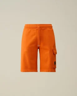 Flash Sale C.P. Company Light Fleece Utility Shorts Total Eclipse-Blue
