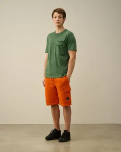 Flash Sale C.P. Company Light Fleece Utility Shorts Total Eclipse-Blue