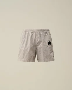 Discount C.P. Company Light Fleece Utility Shorts Green Bay