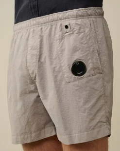 Discount C.P. Company Light Fleece Utility Shorts Green Bay