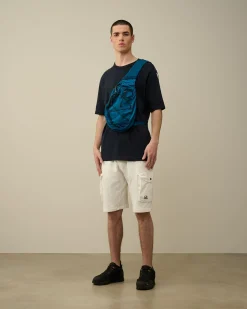 Best Sale C.P. Company Light Fleece Utility Shorts Gaze Hvid